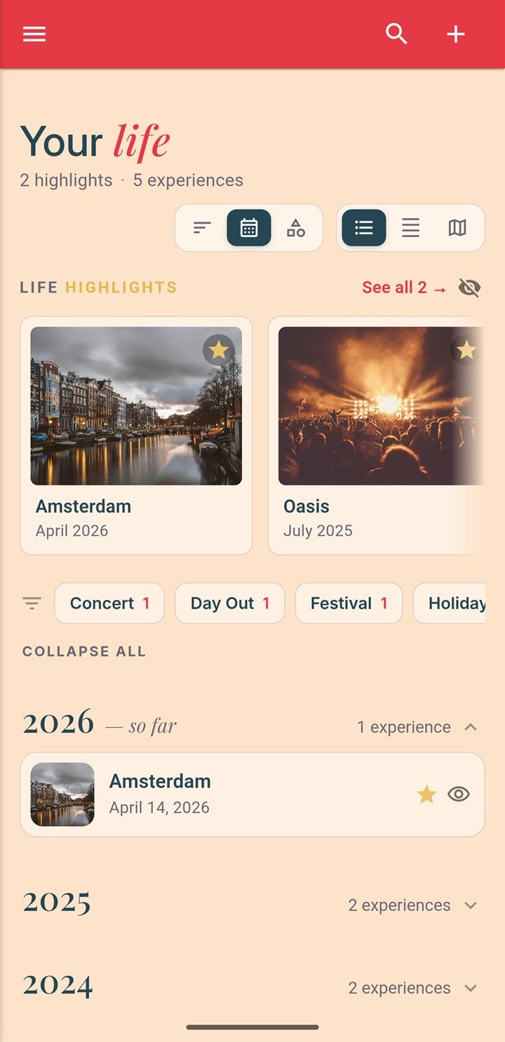 Mesa journal, organised by year